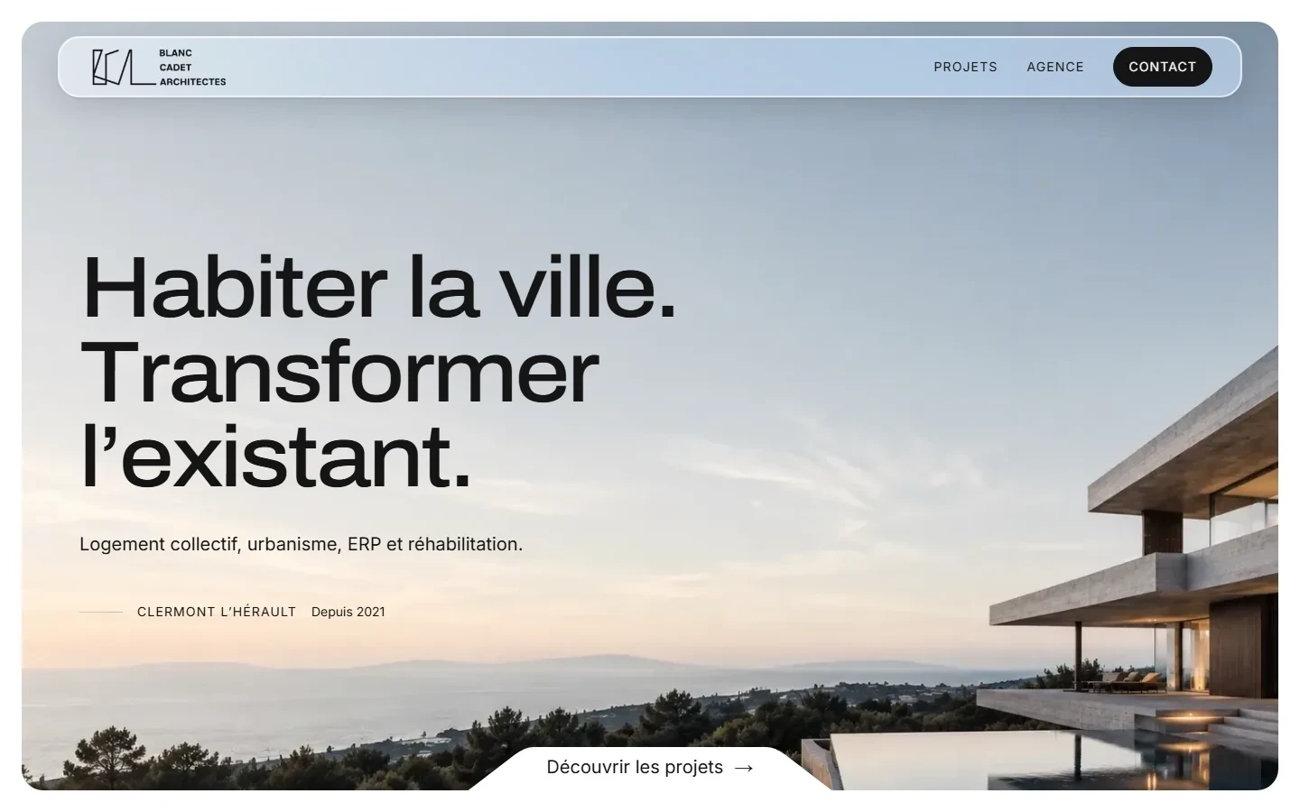 Blanc Cadet Architectes — Vitrine d’agence