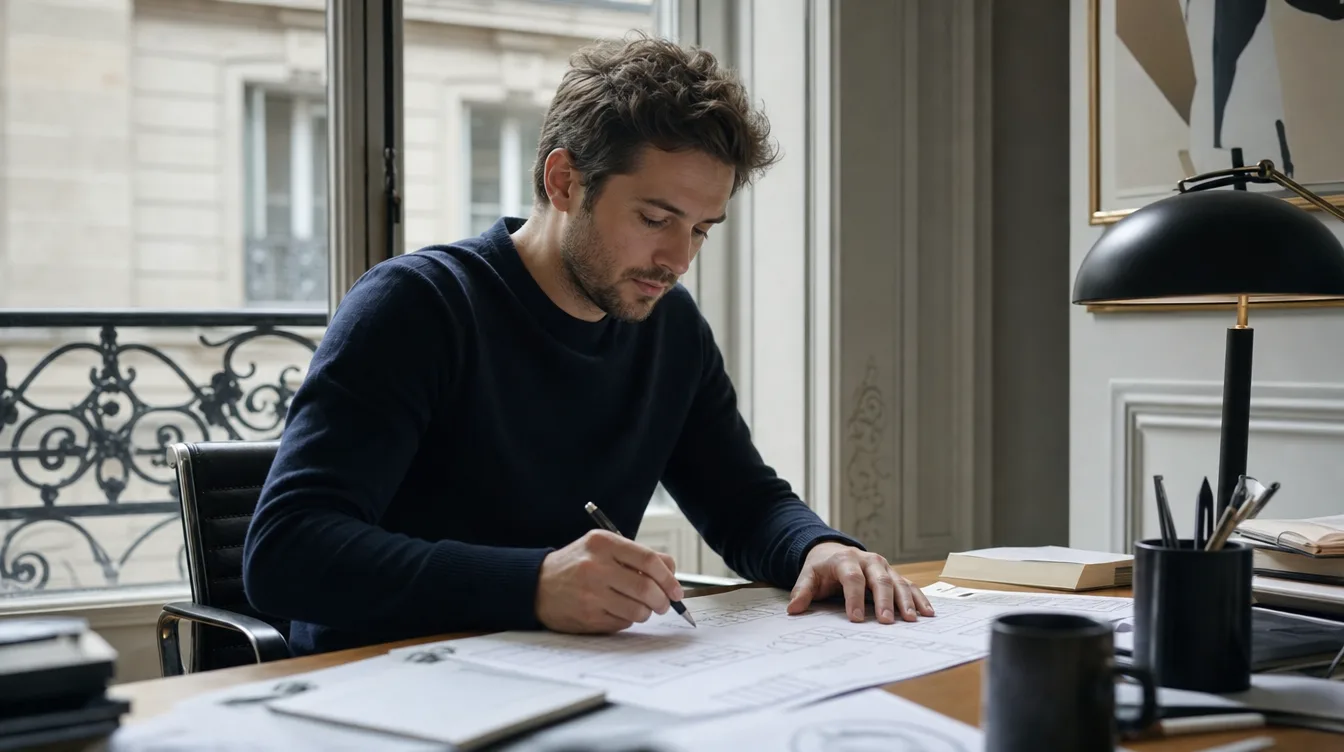 Entrepreneur rédigeant le cahier des charges de son site internet