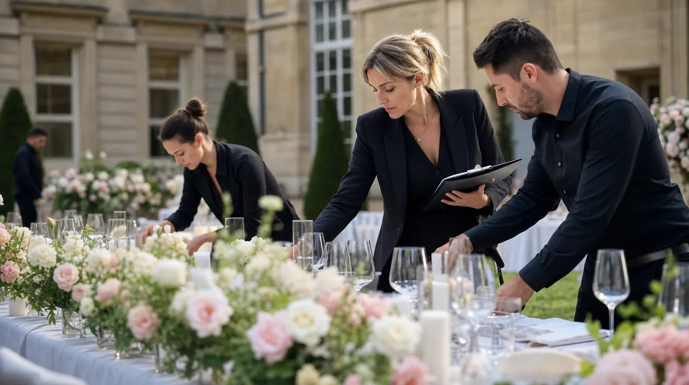 Équipe d’une agence événementielle préparant une soirée à Montpellier