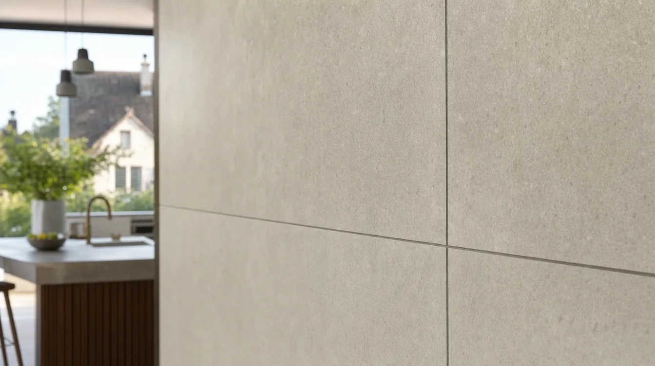 Détail d’une pose de carrelage soignée par un carreleur