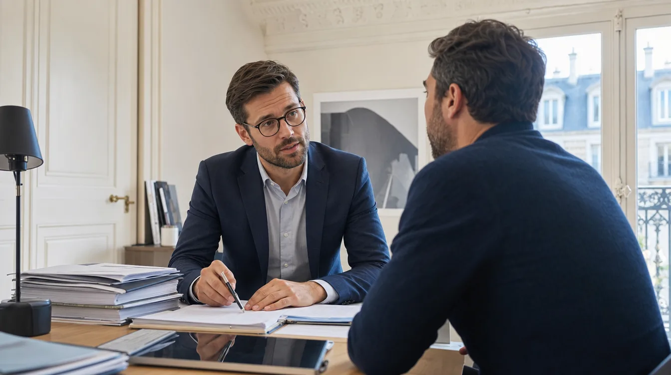 Expert-comptable conseillant un dirigeant dans son cabinet à Montpellier