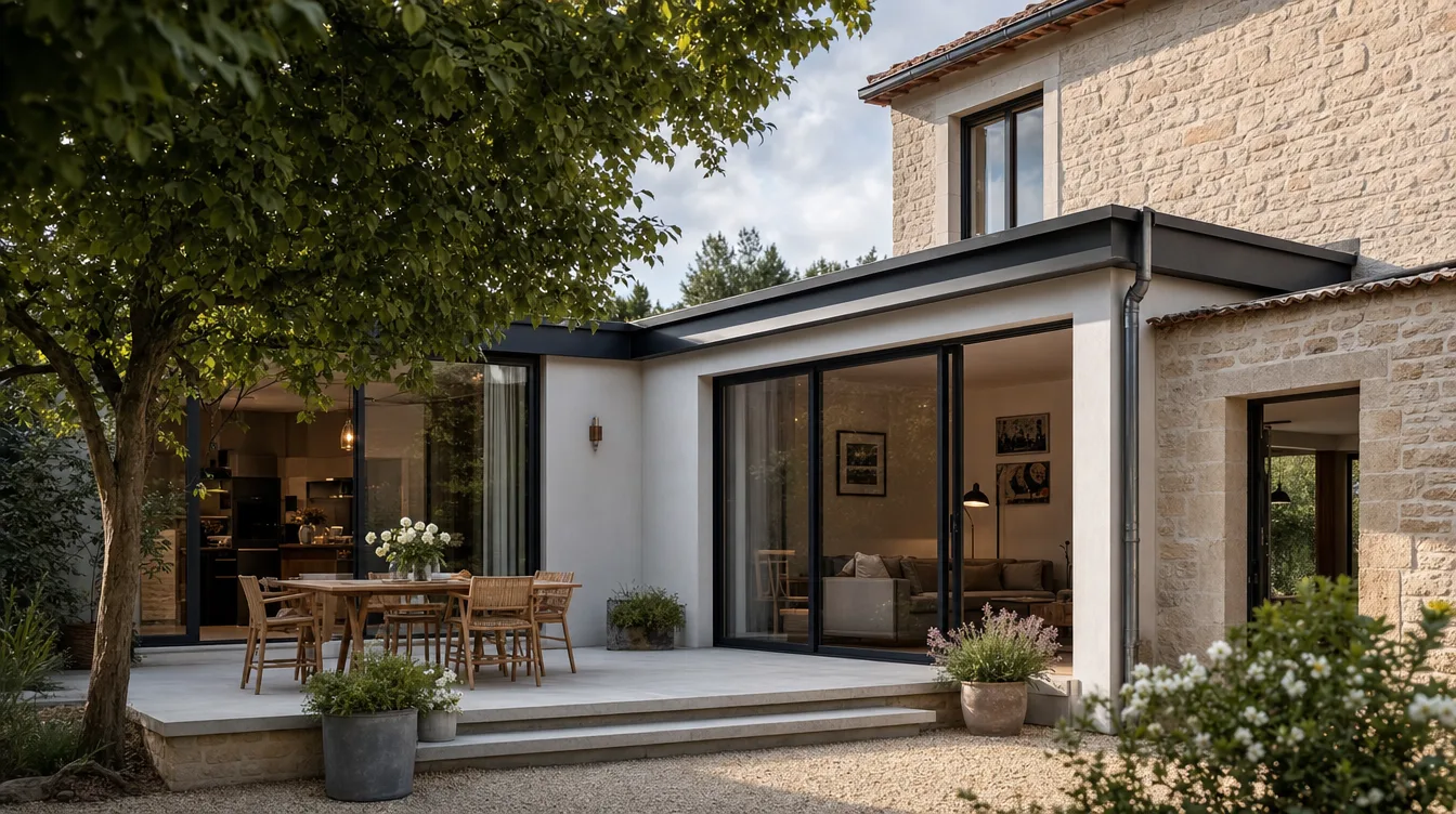 Extension de maison réalisée par un maçon à Montpellier