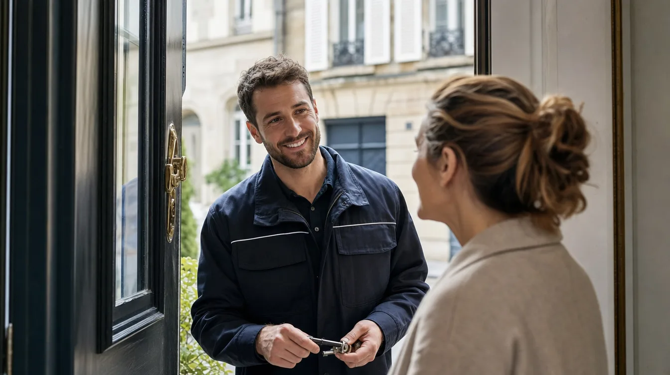 Serrurier intervenant en urgence sur une porte à Montpellier